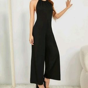 Sexy backless halter jumpsuit